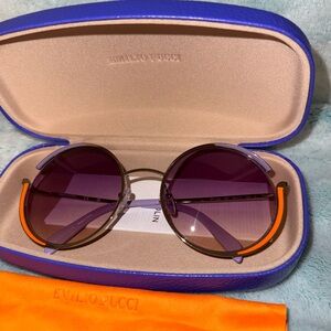 Authentic Emilio Pucci Purple Multicolored Sunglasses